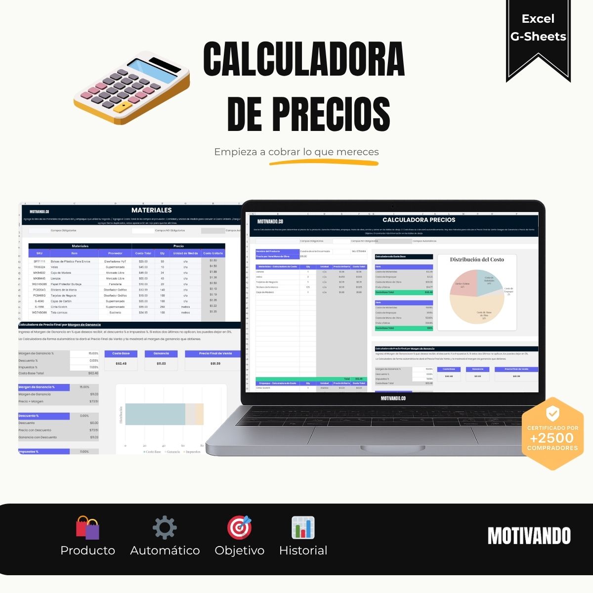 Calculadora de Precios | Plantilla para Excel y Google Sheets